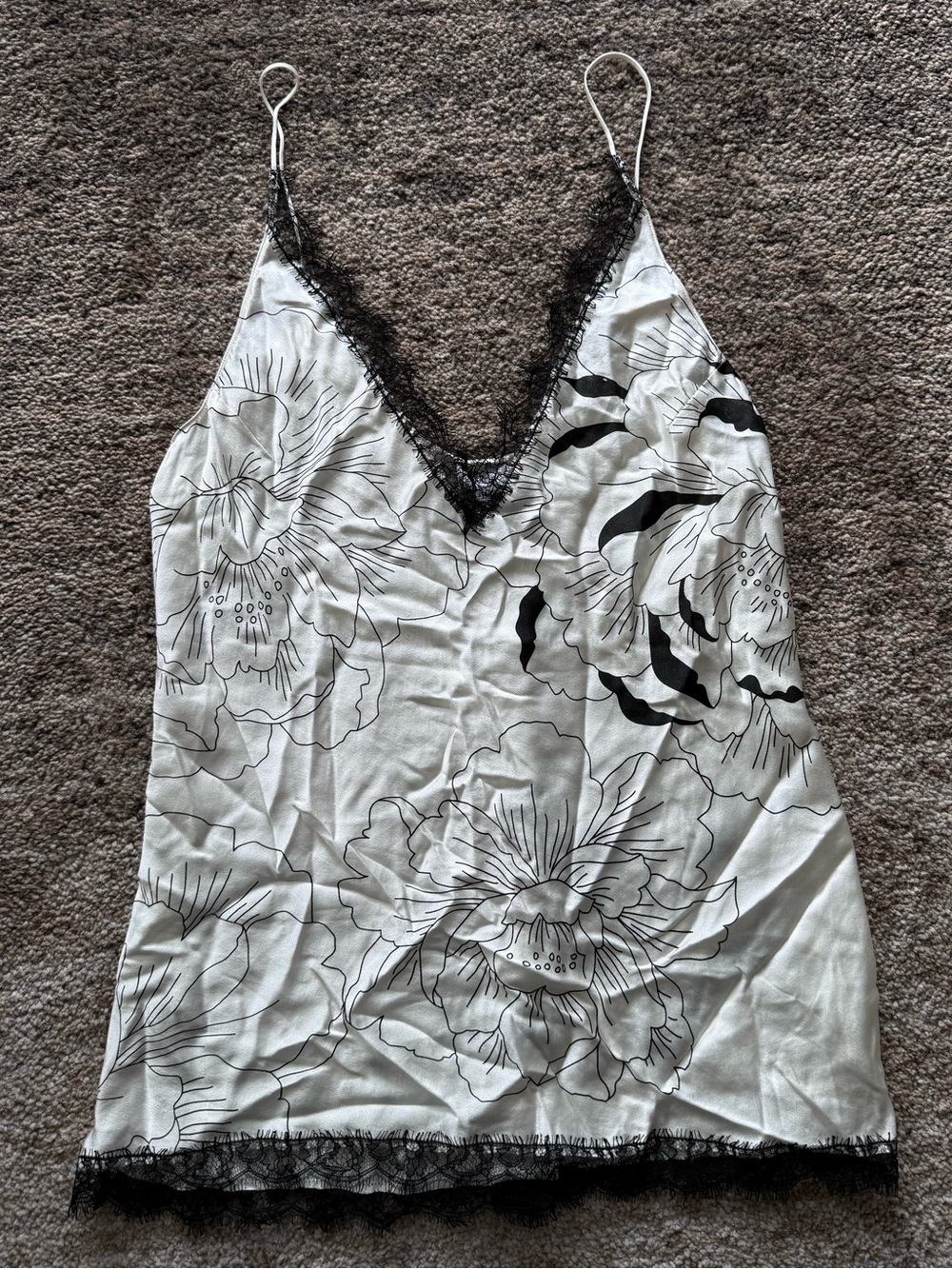 Carine Gilson Silk and Lace Camisole